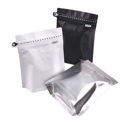 Stand Up Coffee Bag/flat Bottom Coffee Pouch Bags With Valve(pull Tab To Open)